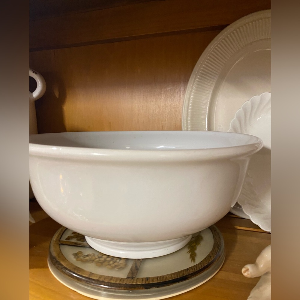 Elegant White Ceramic Serving Bowl